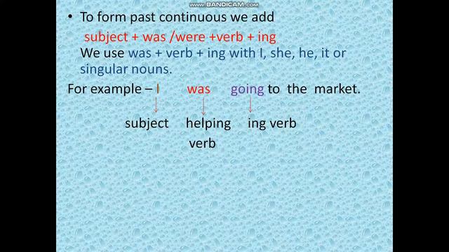 Class-3 English grammar Topic- Past Continuous Tense смотреть онлайн