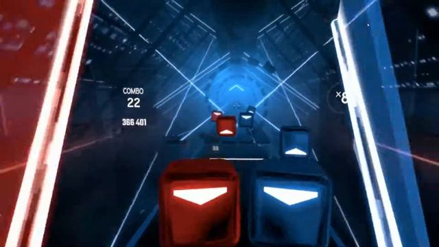 Игра Beat Saber на уровне сложности hard, в конце expert) смотреть онлайн
