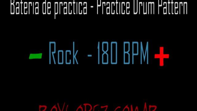 Bateria de practica / Practice Drum Pattern - Rock - 180 BPM смотреть онлайн
