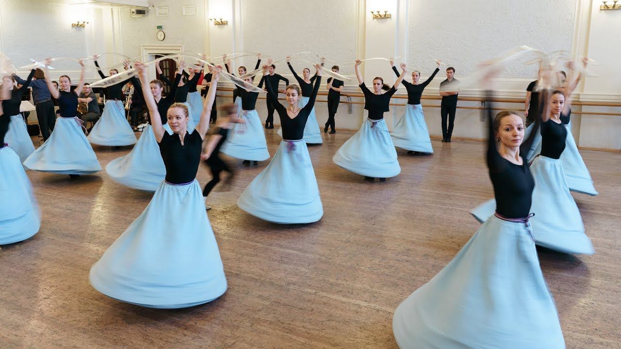 Фрагменты репетиции зимней фантазии "Метелица". Балет Игоря Моисеева. смотреть онлайн