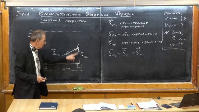Урок 19. Относительность движения. Формула сложения скоростей.