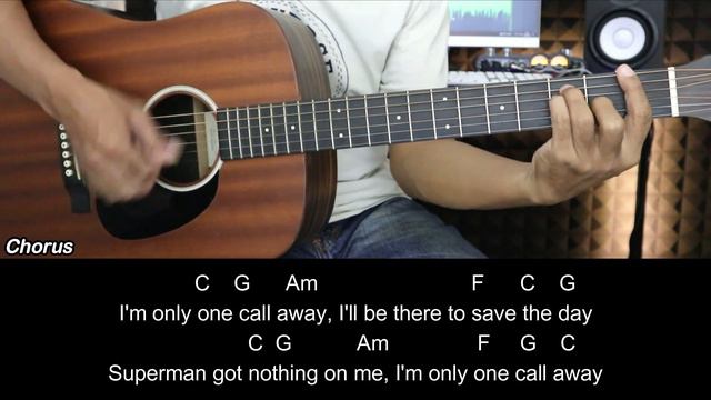 One Call Away - Charlie Puth | EASY Guitar Tutorial with Chords / Lyrics смотреть онлайн
