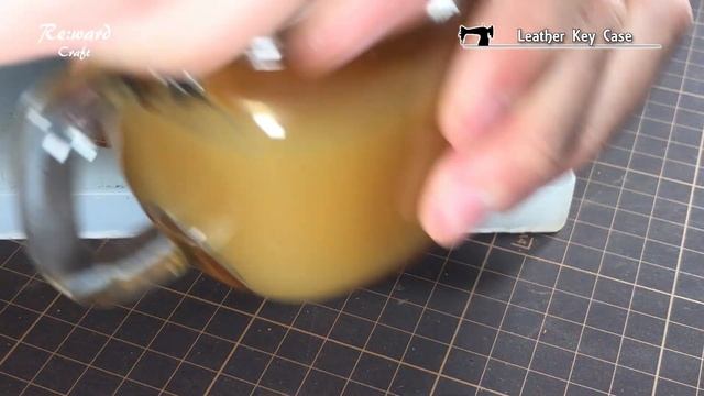レザークラフト DIY 型紙 | キーケースの作り方【Leather Craft Free Pattern】