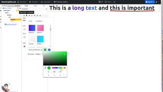 How to add heading element in Bootstrap 5 builder смотреть онлайн