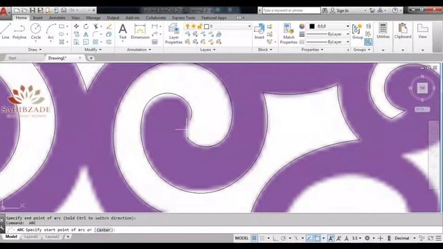 Jali deisgn making in Autocad 2019(Sahibzade cnc wood works) смотреть онлайн