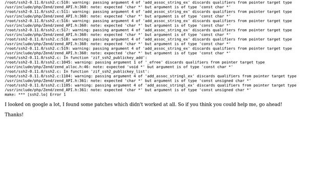 Pecl install ssh2, make failed смотреть онлайн