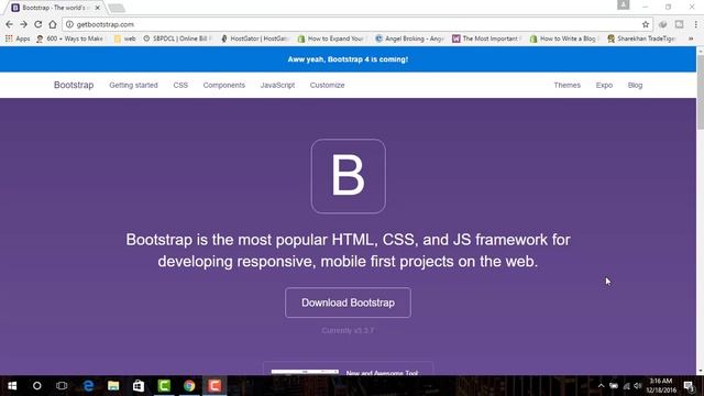 Bootstrap3 Tutorial In Hindi Part-2 Getting Started смотреть онлайн