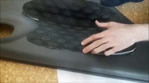 КОЖАНЫЙ салон, ВСТАВКИ в КАРТЫ ЛАНОС | ШАНС. "СОТЫ-РОМБ" | Чёрная строчка двойная. Покраска ручек