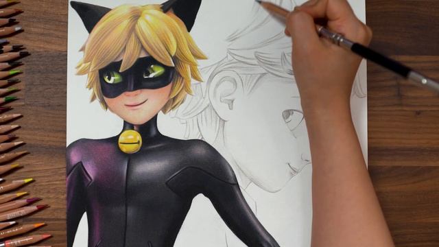 Miraculous LadyBug - Chat Noir - Adrien [Drawing Hands] смотреть онлайн