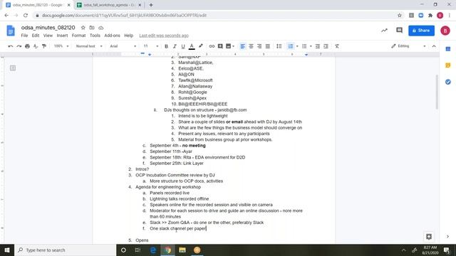ODSA - OCP Sub-Project Call: August 21st, 2020 смотреть онлайн