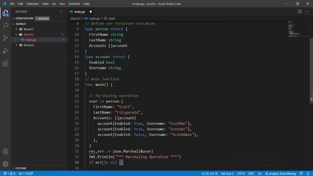 Read and Write JSON data: #2- using Marshal and Unmarshal functions смотреть онлайн