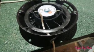 Меняю шнур ручного стартера снегоуборшика Huter .