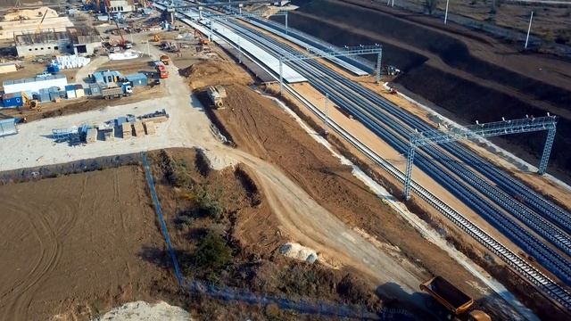 Железнодорожные подходы в Керчи. 05 10 2019. Ну вот и рельсы уложили.