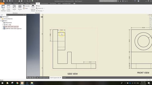 Autodesk Inventor Tutorial - Shaft Support смотреть онлайн