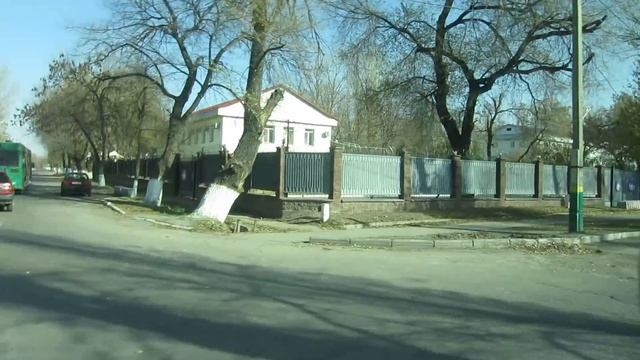 Тараз (Джамбул) На автобусе от Ц Площади по АБАЯ до Кожкомбината смотреть онлайн