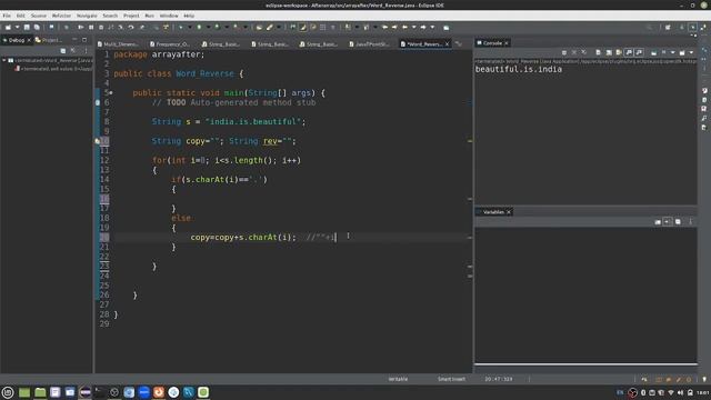 Reverse words in a given string | Java | String | Interview Program смотреть онлайн