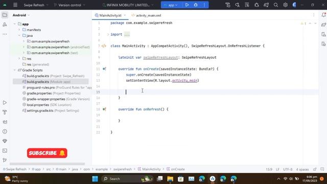 How to Implement Swipe-to-Refresh in Android Studio | Kotlin | Step-by-Step Tutorial смотреть онлайн