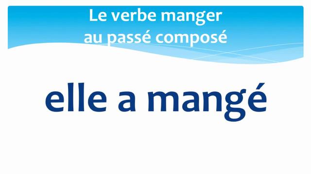 The verb to eat in French, past tense (1) - Le verbe manger en français au passé composé смотреть онлайн