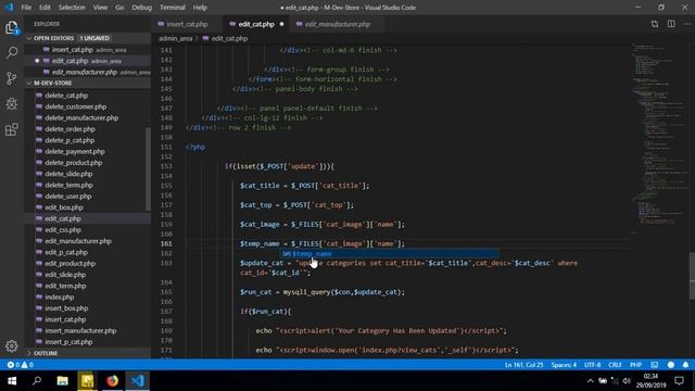 P-49 Admin Panel Creating - -Products Categories Manufactureds Filter p-3- смотреть онлайн