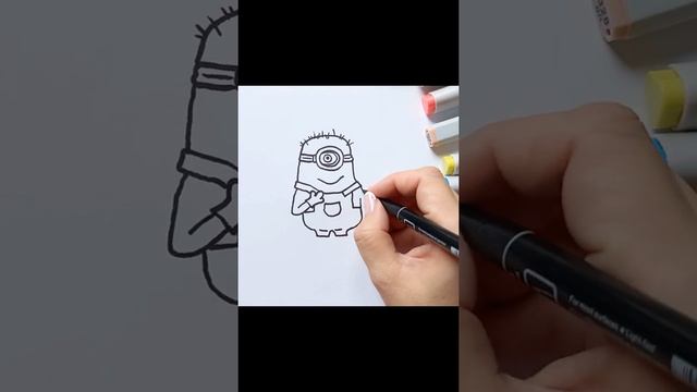 Как легко и поэтапно нарисовать миньона Стюарта из мультфильма Гадкий Я смотреть онлайн