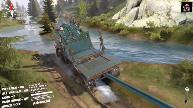 Spintires Mods Gameplay #38 big truck off road смотреть онлайн