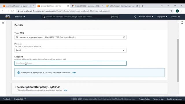 How to Configure SNS service with S3 bucket || Event Trigger with SNS Service #sns #s3 #awscloud смотреть онлайн