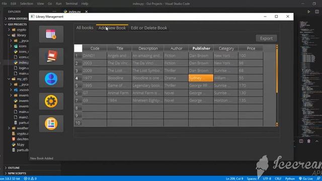Library Management App using Python смотреть онлайн