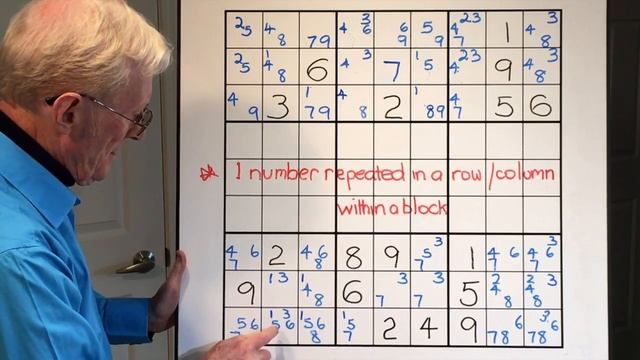 Tutorial # 37 1# repeated in a row or column within a block смотреть онлайн