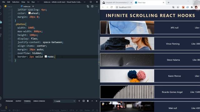 Infinite Scrolling using Intersection Observer and Unsplash API in React Hooks смотреть онлайн