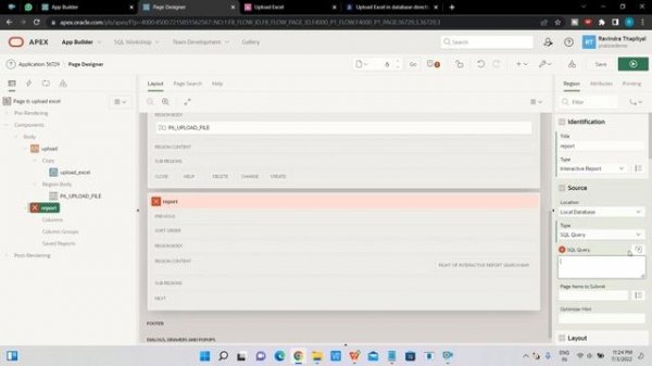 Oracle APEX Upload Excel Data into Table or Collection in an Easy way without a Data loading featur