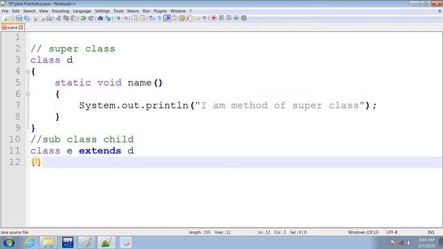 Methods Overriding in java || Examples Notepad Hindi/Urdu (Jawad Aslam) смотреть онлайн