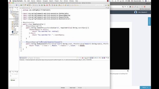 Java Spring - URLs and path variables смотреть онлайн