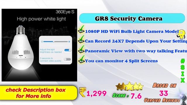 ✅ Top 5 Best Bulb Camera In India 2022 With Price |Smart Security IP Camera Review & Comparison