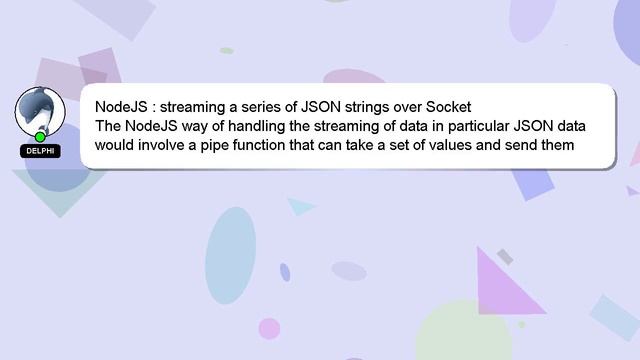 NodeJS : streaming a series of JSON strings over Socket смотреть онлайн