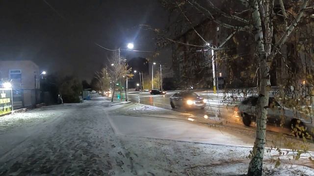 Костанай, вечер, снег смотреть онлайн