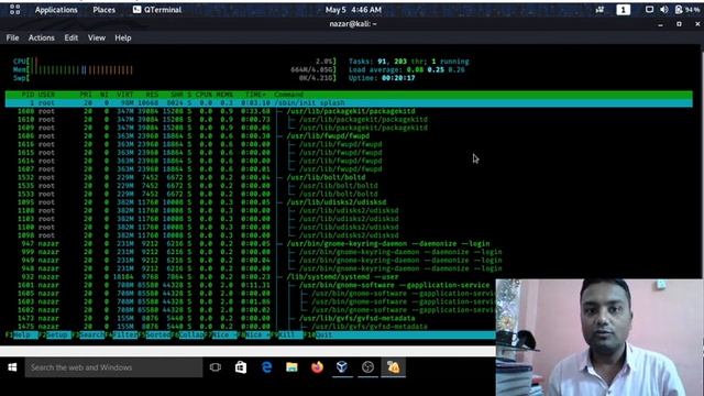 Kali Linux htop command смотреть онлайн