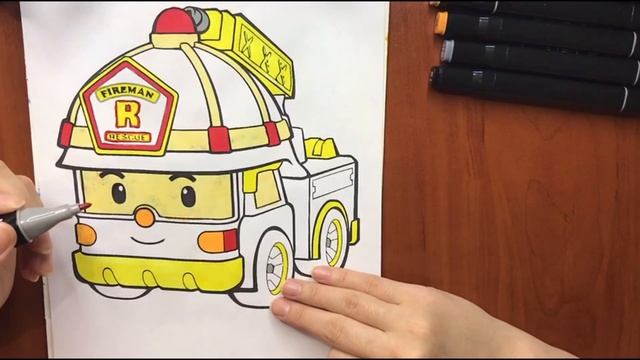 Roi Draw Robocar Poli Рисуем Робокара Рои - Draw Robocar Roi