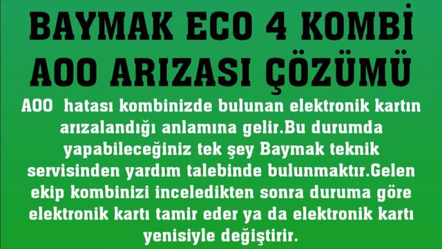 Baymak Eco 4 Kombi A00 Arızası Nasıl Giderilir? смотреть онлайн