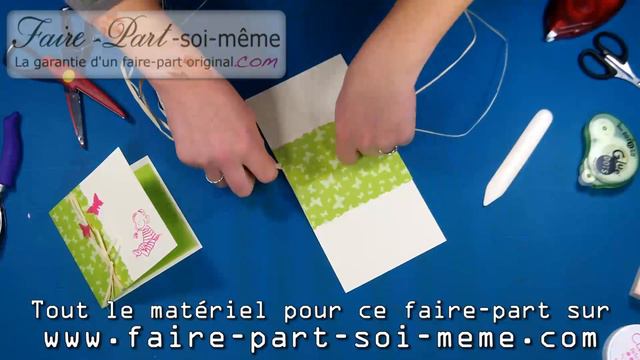 Faire-part naissance Papillons Printanier смотреть онлайн