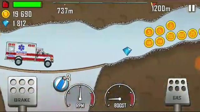 Hill Climb Raging Awesome "Ambulance "(iOS, Android) Gameplay #16 смотреть онлайн