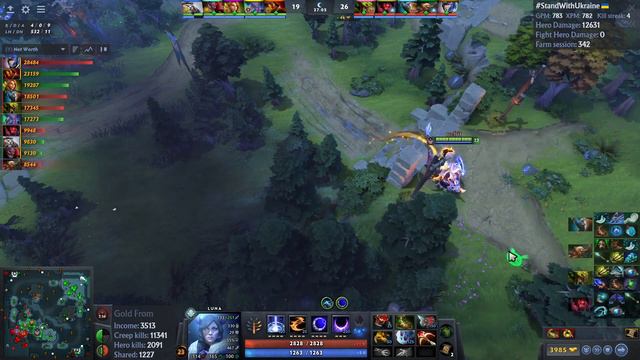 ⚡Luna 100k+ Hero Damage! Carry Gameplay 7.35b - Dota 2 Top MMR смотреть онлайн