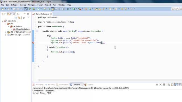 Connect to Redis Database in Java смотреть онлайн
