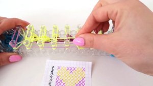 СЕРДЦЕ ФРЕСКА из резинок на станке | Heart Rainbow Loom Bands
