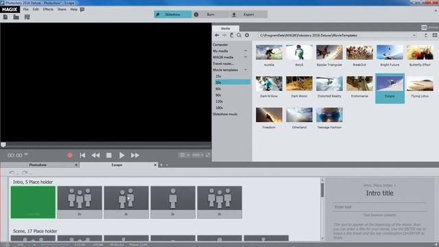 MAGIX Photostory 2016 Deluxe – Movie Templates Tutorial (INT)
