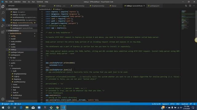 React Node Tutorial part 6 | Node js and express js | create API in node js | node js authenticatio смотреть онлайн