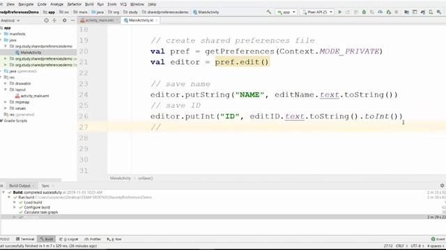 How to Save in SharedPreferences - Android Studio/Kotlin смотреть онлайн