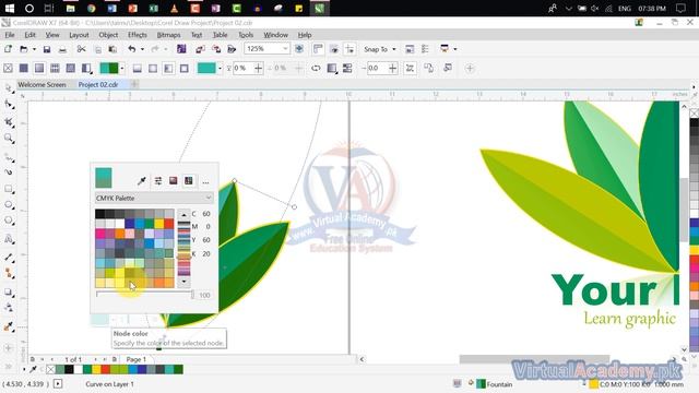 CorelDraw Projects | How to Make Leaf Logo in CorelDraw| Design Logo in CorelDraw | 65 смотреть онлайн