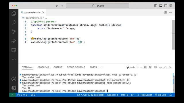#14 - Optional & Default Function Parameters in TypeScript смотреть онлайн