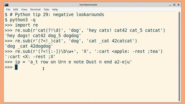 Python tip 29: negative lookarounds смотреть онлайн