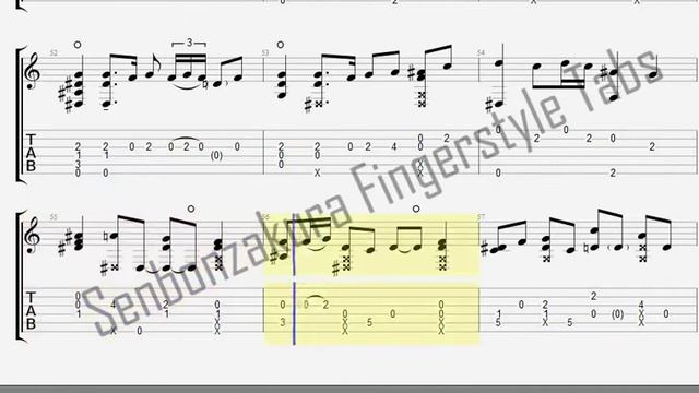 [ TAB ] (千本樱) Senbonzakura【Eddie Van Der Meer ‘s Transcription】- Fingerstyle Tabs смотреть онлайн